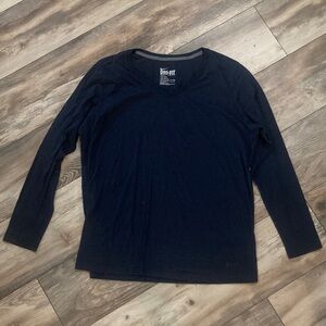 Nike Dri-Fit Loose Fit Men’s Navy Longsleeve Vneck Shirt Size XL